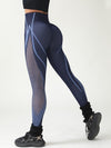 ZASUWA Female Sexy Fishnet Contrast Color Print Leggings
