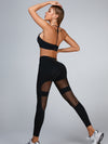 🖤ZASUWA Female Cutout Mesh High-rise Leggings