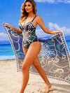 ZASUWA Female Sexy Natural Texture 3 Pieces Contrast Color One Piece