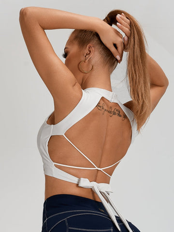 ZASUWA Female Beautiful Back Bow-knot Quick Dry Sports Bras