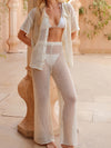 ZASUWA Female Sexy Fishnet 2-Pieces Without Bikini Set Swimwear Cover-up