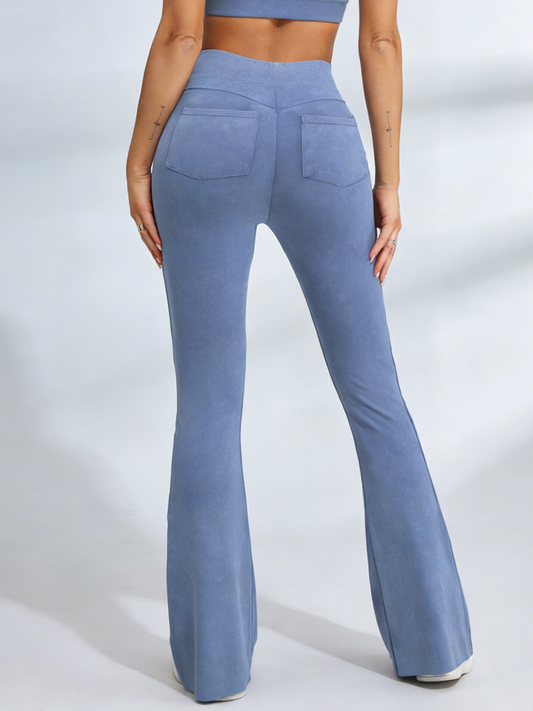 Hip-lift Denim Elastic Tight Flare Leggings