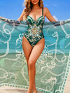 ZASUWA Female Sexy Natural Texture 3 Pieces Contrast Color One Piece