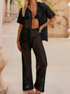 ZASUWA Female Sexy Fishnet 2-Pieces Without Bikini Set Swimwear Cover-up