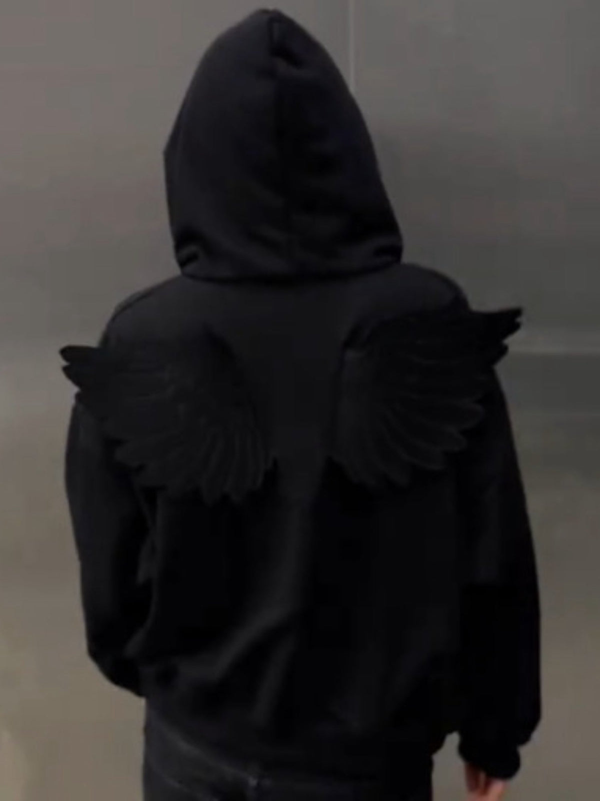 3D Back Wing Oversized Hoodie