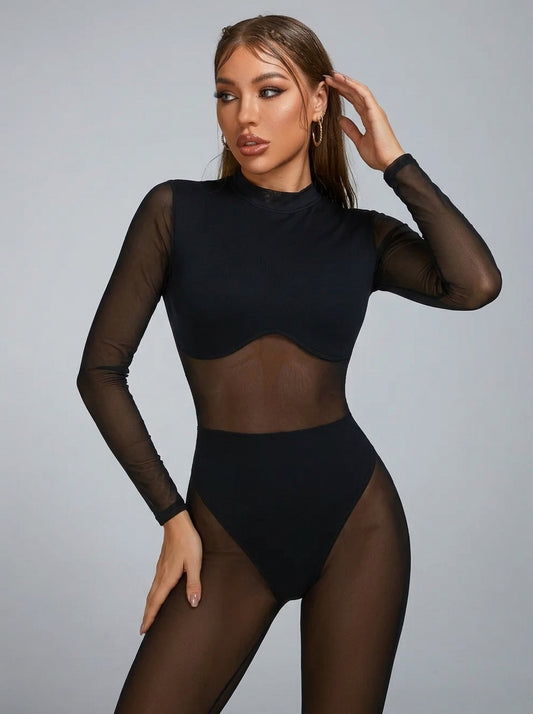 🖤ZASUWA بذلة نسائية شبكية مثيرة