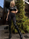 ❤ZASUWA Female Sexy Lace-up Leggings