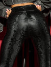 ❤ZASUWA Female Sexy Faux Leather Snake Print Leggings