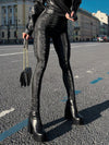 ❤ZASUWA Female Sexy Faux Leather Snake Print Leggings