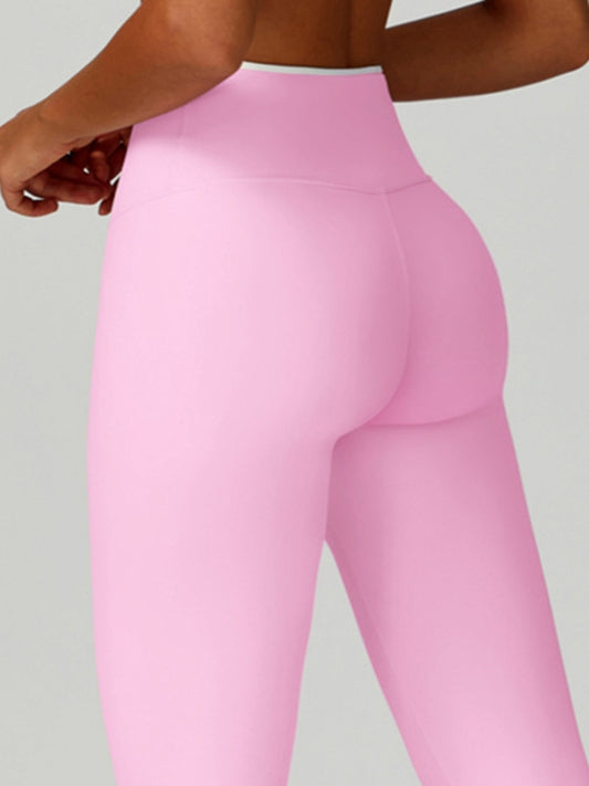 ZASUWA Female Contrast Color Stripe High-rise Leggings