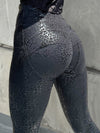 ❤ZASUWA Female Sexy Faux Leather Leopard Print Pocket Zipper Leggings