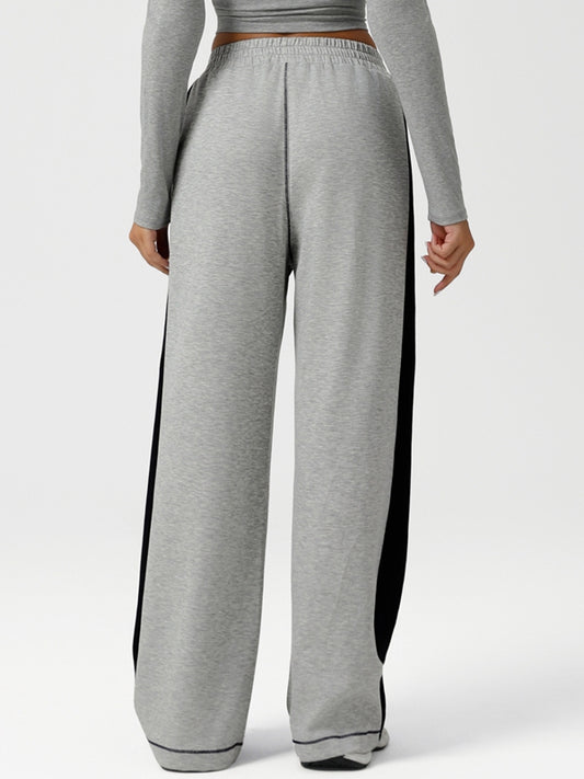 ZASUWA Female Contrast Color Stripes Pocket Pants