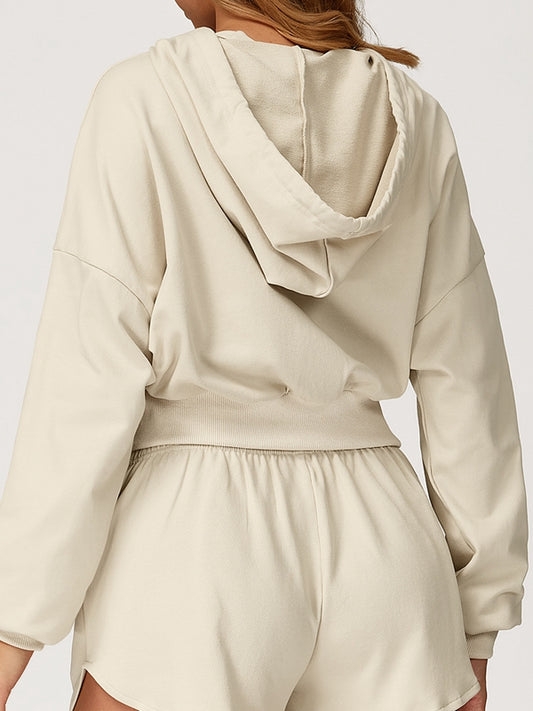 ZASUWA Female Pocket Casual Zipper Hoodie