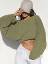 ZASUWA Female Casual Cropped Hoodie