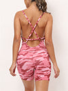 ZASUWA Female Tracksuits Solid Color U Collar Cross Back Romper