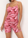ZASUWA Female Tracksuits Solid Color U Collar Cross Back Romper