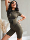 ZASUWA Female Trendy Zipper Peach Booty Romper