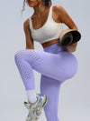 ZASUWA Female Hollow Out Ribbed High-rise Leggings