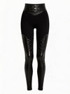 Crisscross-Leg PU Butt-Lifting Skinny Pants
