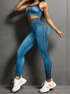 ZASUWA Female Denim Pocket Cross Back Tracksuit