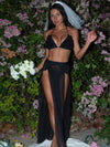 ZASUWA Female Sexy Sheer Mesh 3 Pieces Bikini Set
