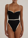 ZASUWA Female Sexy Contrast Color One Piece