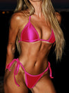 ZASUWA Female Glossy Velvet Bikini Set