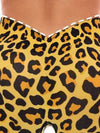 ZASUWA Female Leopard Print Deep V Back Scrunch Bum Shorts