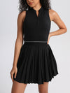 ZASUWA Female Zipper Mesh Short Dress