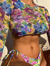 ZASUWA Female Mesh Print Bikini Sets