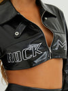ZASUWA Female Zipper Faux Leather Jackets