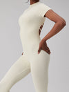 ZASUWA Female Zipper Ribbed Cutout Jumpsuit