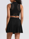 ZASUWA Female Zipper Mesh Short Dress