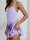 ZASUWA Female Deep V Cross Strap Short Dress
