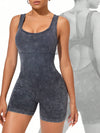 ZASUWA Female Denim Cutout Scrunch Bum Romper