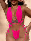 ZASUWA Female Sexy Cross Back Lace-up One Piece