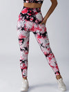 ZASUWA Female Deep V Back Hot Tie-dye Scrunch Bum Leggings