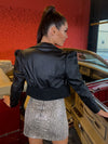 ZASUWA Female  Sexy Zipper Faux Leather Jackets