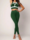 ZASUWA Female Contrast Color High-support  Yoga Sportswear