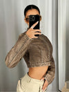 ZASUWA Female Zipper PU Stand Up Collar Jackets
