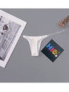 ZASUWA Female Sexy Solid Color Print T-Back Panties