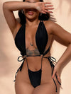 ZASUWA Female Sexy Cross Back Lace-up One Piece