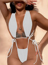 ZASUWA Female Sexy Cross Back Lace-up One Piece