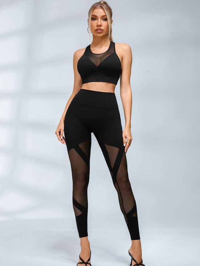 Sexy Sheer Mesh Hip-lift Tracksuit