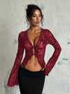 ZASUWA Female Sexy Lace Long Sleeves