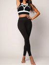 ZASUWA Female Contrast Color High-support  Yoga Sportswear