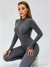 Zipper Hip-lift Jumpsuit