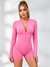 Zipper Backless Scrunch Bum With Pads Romper
