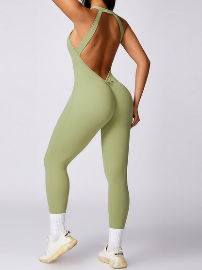 Sexy Backless Scrunch Bum Jumpsuit