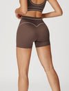 ZASUWA Female Contrast Color Big Heart Shape Push-lift Shorts